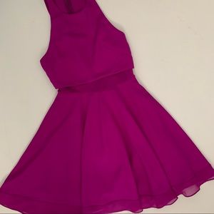 ASOS fuchsia fit and flair dress size 2